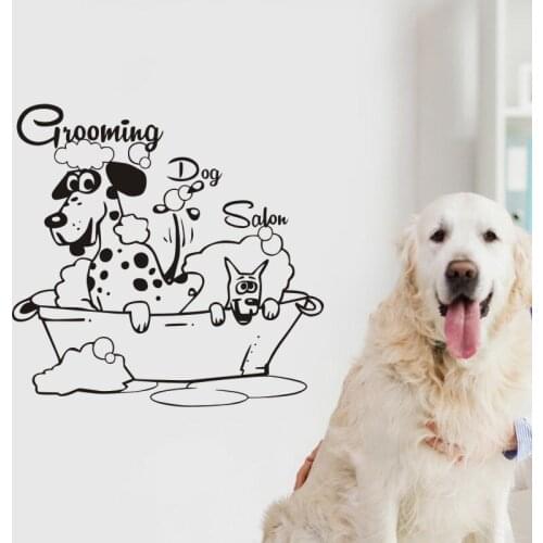 Grooming Salon Decal Pet Shop Sticker Decal Posters Vinyl Wall Art Decals Parede Decor Mural Pet Clinic Decal Sticker