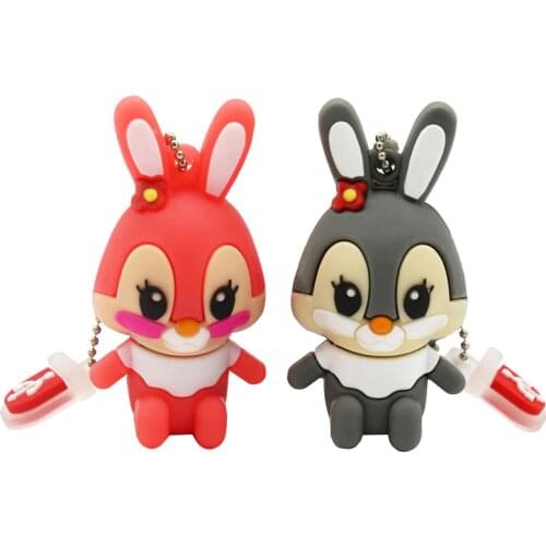 TEXT ME usb flash drive pen drive pink memory stick gray rabbit 8GB 16GB pendrive