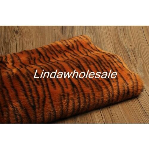 High-end tiger zebra pattern animal leopard plush fabric faux fur fabric,cosplay decorative material,160x50cm/pcs