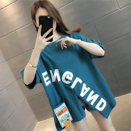 Plus Size WomenS Summer Ins Tide Half-Sleeved Top Loose Short-Sleeved T-Shirt Women
