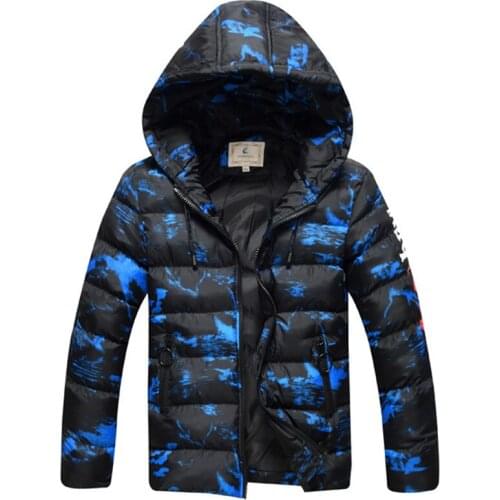 8-17 Years Boys Winter Coat Padded Jacket Outerwear For Fashion Hooded Thick Warm Children Camouflage Parkas Overcoat 2020 New