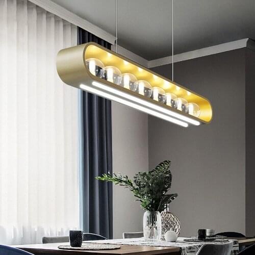 Gold / White Modern LED Chandelier Kitchen Decor Glass Ball Pendant Lamp Coffee Home Fixtures Dining room Island Hanging lights