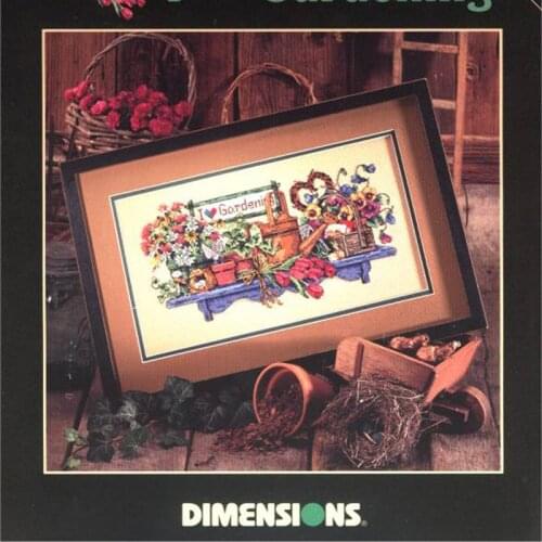 Gold Collection Lovely Counted Cross Stitch Kit I Love Gardening Garden Flowers Flower dim 265 00265