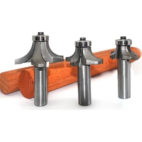 1/2 Inch 12.7mm Tungsten Carbide Blade Milling Cutter for Triming Wood Semicircular Arc Shape Woodworking TCT Router Bits