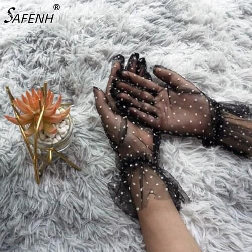 1 Pair Party Driving Sexy Women Lady Lace Gloves Mittens Accessories Girls Flower Side Sunproof Ritual Glove