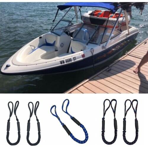 1Pcs/2Pcs Bungee Dock Line Mooring Stretch Rope 4.5-5.5ft Bungee Cord Quick Docking for Boat Kayak Accessories Dropshipping