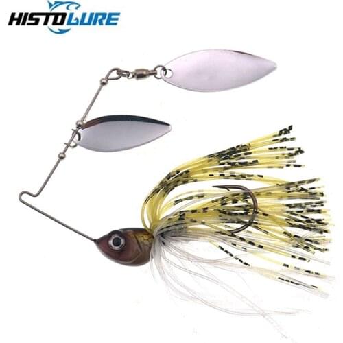 1pcs HISTOLURE 10g/14g Spinner Bait Fishing Spoon Lure Metal Jig Jigging lure Swimbait Spinnerbait