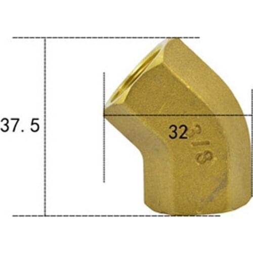3/8" BSPP Euqal Female Brass 45 Degree Elbow Pipe Fitting Coupler Connector Water Gas Oil