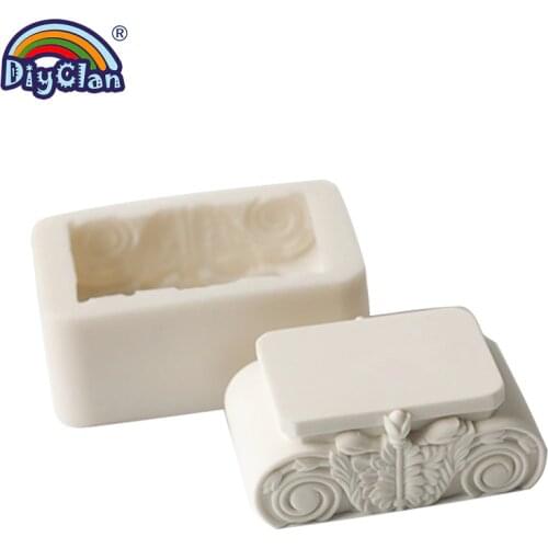 3D Creativity European Roman Column Gypsum Base Silicone Mold Cement Flowerpot Sculpture Fine Arts Model Cake Decorating Tools