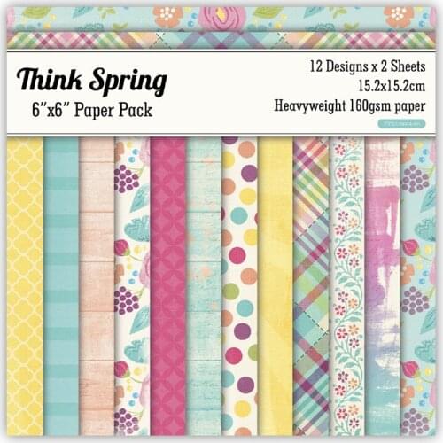 6 inch spring & flowers scrapbook paper origami paper 24sheetsDIY Handmade Home deco Card Making arts and crafts