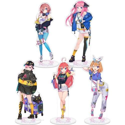 Anime Quintuplets Keychain Child Toy Nakano Ichika Nino Miku Yotsuba Itsuki Accessory Standsing Cute Men Womens Gift Stand Card