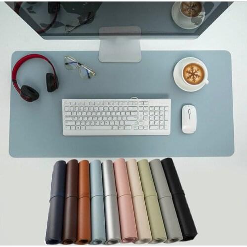 80*40CM Large Mouse Pad PU Leather Gamer Waterproof Suede Desk Mat Computer Mousepad Keyboard Table Cover Portable