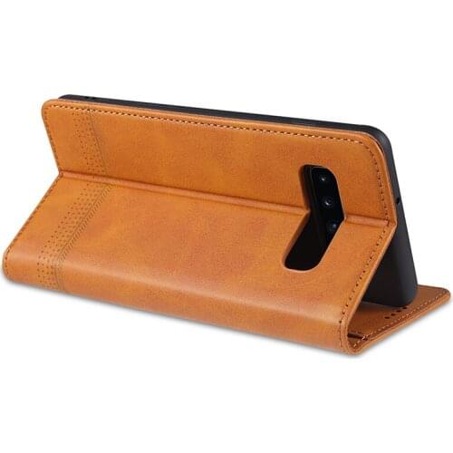 Stand Case For Samsung Galaxy S10 Wallet Cover Magnetic Pouch Protector