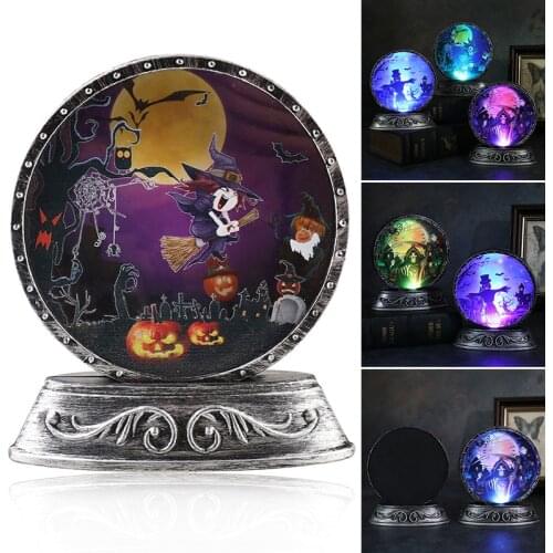 Halloween Decoration Props Pumpkin Lantern Night Light Halloween Desktop Ornament Lamp Decoration TN88