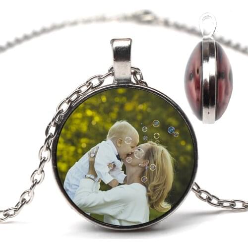 Private order Personality mothers Double sided necklace picture customization Baby Child Dad Sisters Handmade Family favorite