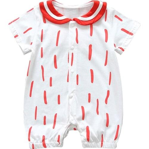 Baby Girls Clothes Newborn Summer Jumpsuit Infant Cotton Shorts Sleeve Romper 0-12 Month