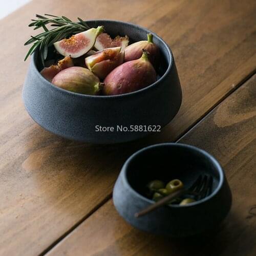 Creative Vintage Soup Desserts Tall Bowls Handmade Ceramic Fruit Pastry Rice Small Bowl Furnishing Tableware Drinkware Gifts