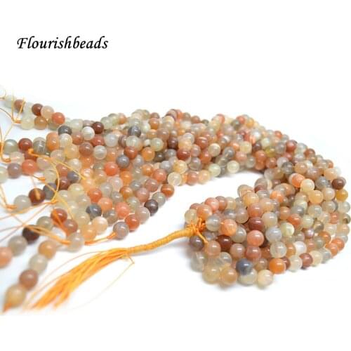 4mm~14mm High Quality Mix Color Sunstone Semi Precious Stone Round Loose Beads DIY Jewelry Necklace Making Materials