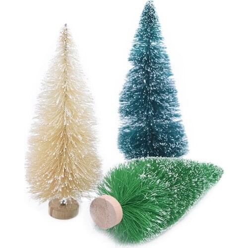 3pcs 16cm Mini Christmas Tree Artificial Green Pine Trees DIY Christmas Ornaments for Home Decor Xmas Party Decoration Supplies