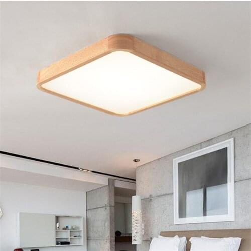 2018 New Living room lamp wood led ceiling light Japanese style simple luminaires bedroom lamps