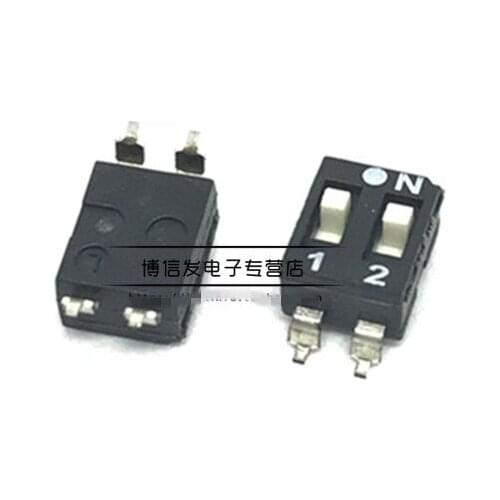 Original new 100% import ESD102EZ patch 2p dial switch 2 bit foot distance 2.54mm