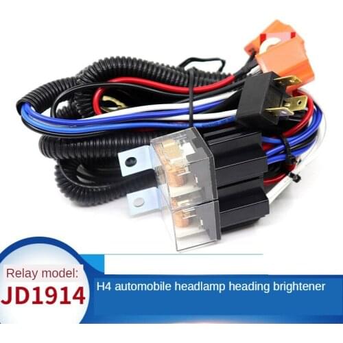 H4 Car headlights Brightener Modified harness group Relay High quality Pure copper wire 12v 24v