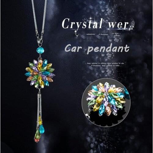 Car Pendant natural Crystal Ornaments Rearview Mirror Suspension House Home car bling car interior decoration Auto Accessories