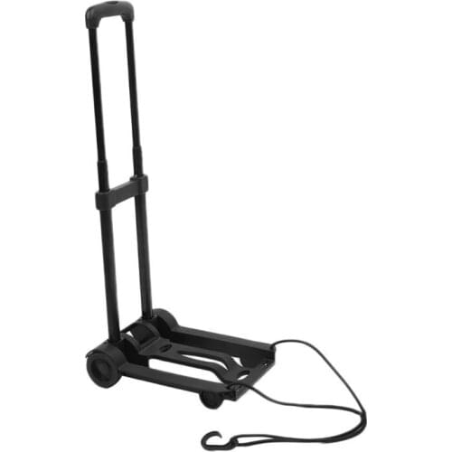 Folding Luggage Shopping Cart 40Kg Aluminum Alloy Car Folding Luggage Cart Portable Travel Trailer Household Luggage Cart