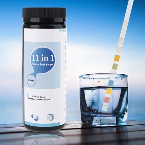 50 Strips 11 in 1 Water Test Strips Pool Pond Aquarium Drinking Water Quality Tester Hardness PH Bromine Nitrate Test Strips