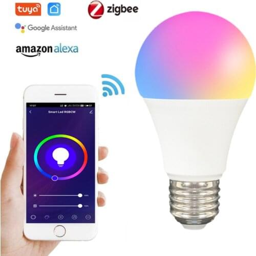 9W Zigbee 3.0 Smart LED RGBW Bulb E27 Light Lamp For Tuya Smart Life APP Automation Work With Alexa Google Home Smartthings