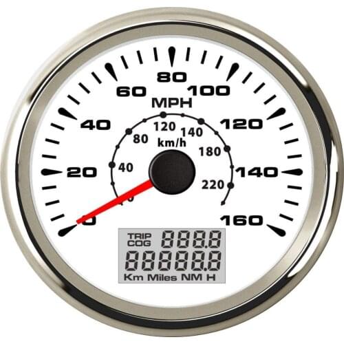 12V-24V Universal GPS Speedometer 85mm Gauge 160MPH 220KM/H Trip Counter Odometer for Car Racing Motorcycle