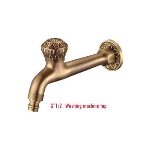 Vintage Artistic Laundry Bathroom Washing Machine Faucet Antique Outdoor Garden tap Hose only Cold mixer