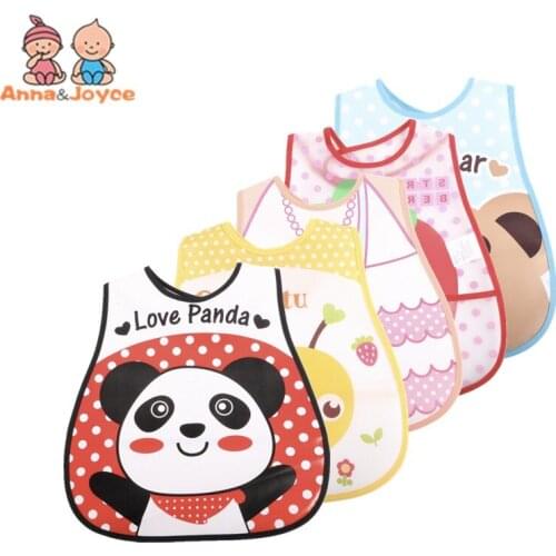 12Pc/lot Baby Bibs EVA Waterproof Lunch Bibs Boys Girls Infants Bibs Burp Cloths for Children Self Feeding Care Baby Gift