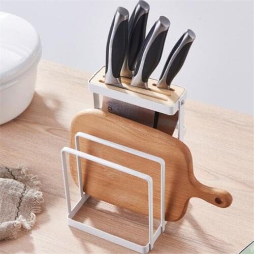 Japanese-Style 3 in 1 Kitchen Sink Stand Storage Rack Knife Holder Cutlery Organizer Chopping Board Finishing Container Tools