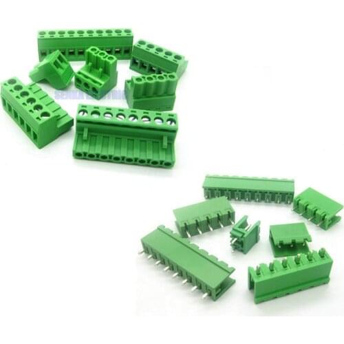 50 Sets/lot 5.08mm Pitch Screw Type 2 - 10 Pins PCB Pluggable Terminal Blocks Straight Pin Connector KF2EDGK