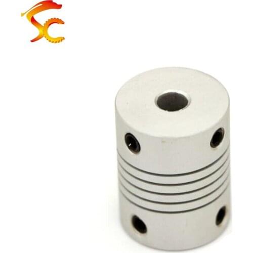 Aluminium CNC Motor Jaw Shaft Coupler 5mm To 8mm Flexible Coupling OD 19x25mm Dropshipping 3/4/5/6/6.35/7/8/10mm