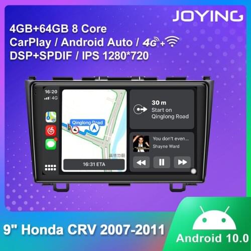 Android 10.0 Head Unit 9 Inch Car Radio Autoradio GPS Naviagtion Video HD WIFI Bluetooth For Honda CRV 2007-2011 Tape Recorder