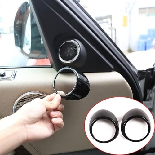 Car Audio Speaker Tweeters Horn Ring Trim Sticker Black ABS For Land Rover Range Rover Vogue 2018-2020 Car Accessories Interior