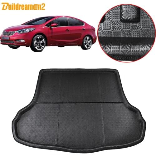 Buildreamen2 For Kia Forte Cerato K3 Sedan Car Tray Boot Liner Trunk Mat Floor Cargo Carpet Mud Pad 2014 2015 2016 2017 2018