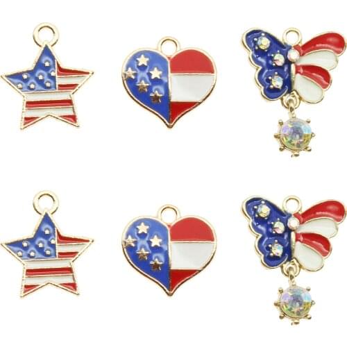 10pcs NEW Country Map Flag America Ghana Liberia Undersea Jamaica South Africa Congo Honduras Pendant Chain Man Jewelry