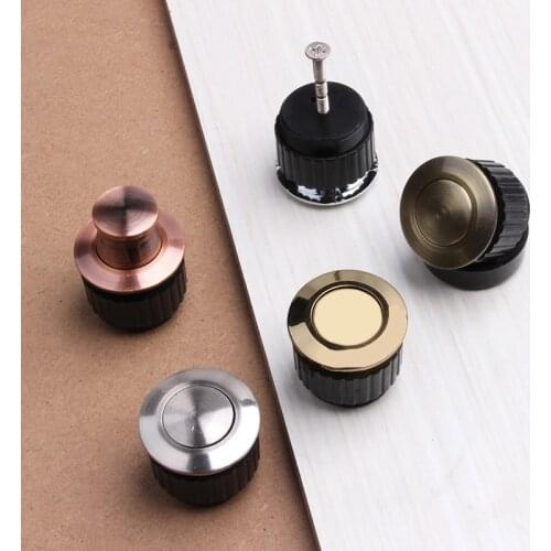 Zinc Alloy Modern Kitchen Cupboard Drawer Dresser Concealed Embedded Invisible Simple Cabinet Drawer Cupboard Door Handle