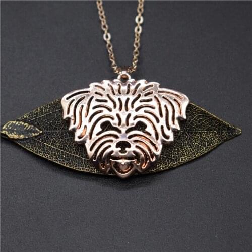 Elfin Wholesale Trendy Shih Tzu Necklaces Gold Color Silver Color Dog Jewellery Shih Tzu Pendant Necklaces Female Male Jewellery