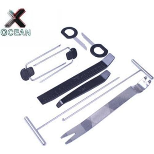 9PCS/SET Black Auto Removal Tool Car Disassembled Refit Audio Portable Pry Installer Car DVR Player Trim Panel Dashboard