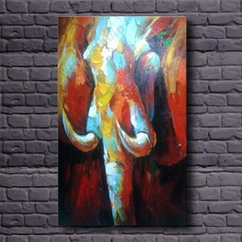 Canvas painting Quardro animal modern Poster wall Art elephant oil painting on canvas for home decoration abstract painting