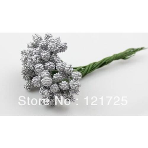 Candy box diy artificial flower silver beads silver mulberry candy box accessories paper flowers silver bead