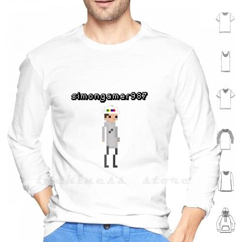 Simongamer987-Pixel Art Hoodie Long Sleeve Simongamer987 Stop It Tim Its Good Game Tim Tap Water On Table 2