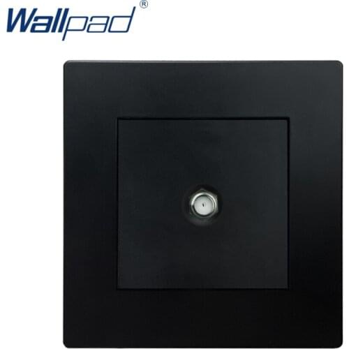 SAT Socket Satellite Black PC Panel Wallpad Luxury Wall Power Electrical Outlet Sockets