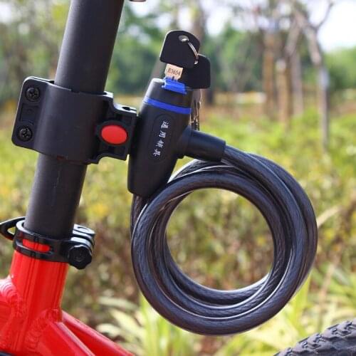 TONGYONG 1PC High Quality Lenght=100cm Steel Wire Rope Bicycle Lock & Bike Lock Cable For Mountain Bike TONYON Lock