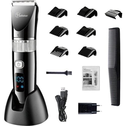 Waterproof professional hair trimmer cordless barber for men beard hair clipper pro electric hair cutting machine one battery