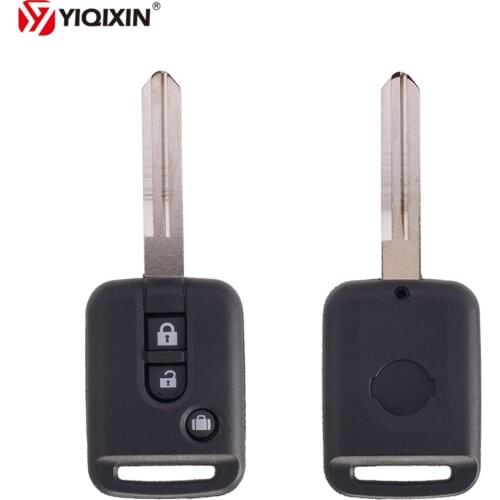 YIQIXIN Remote Car Key Shell For Nissan Micra 350Z Pathfinder Navara X-Trail Almera Auto Key Cover Case Fob 3 Button Uncut Blade